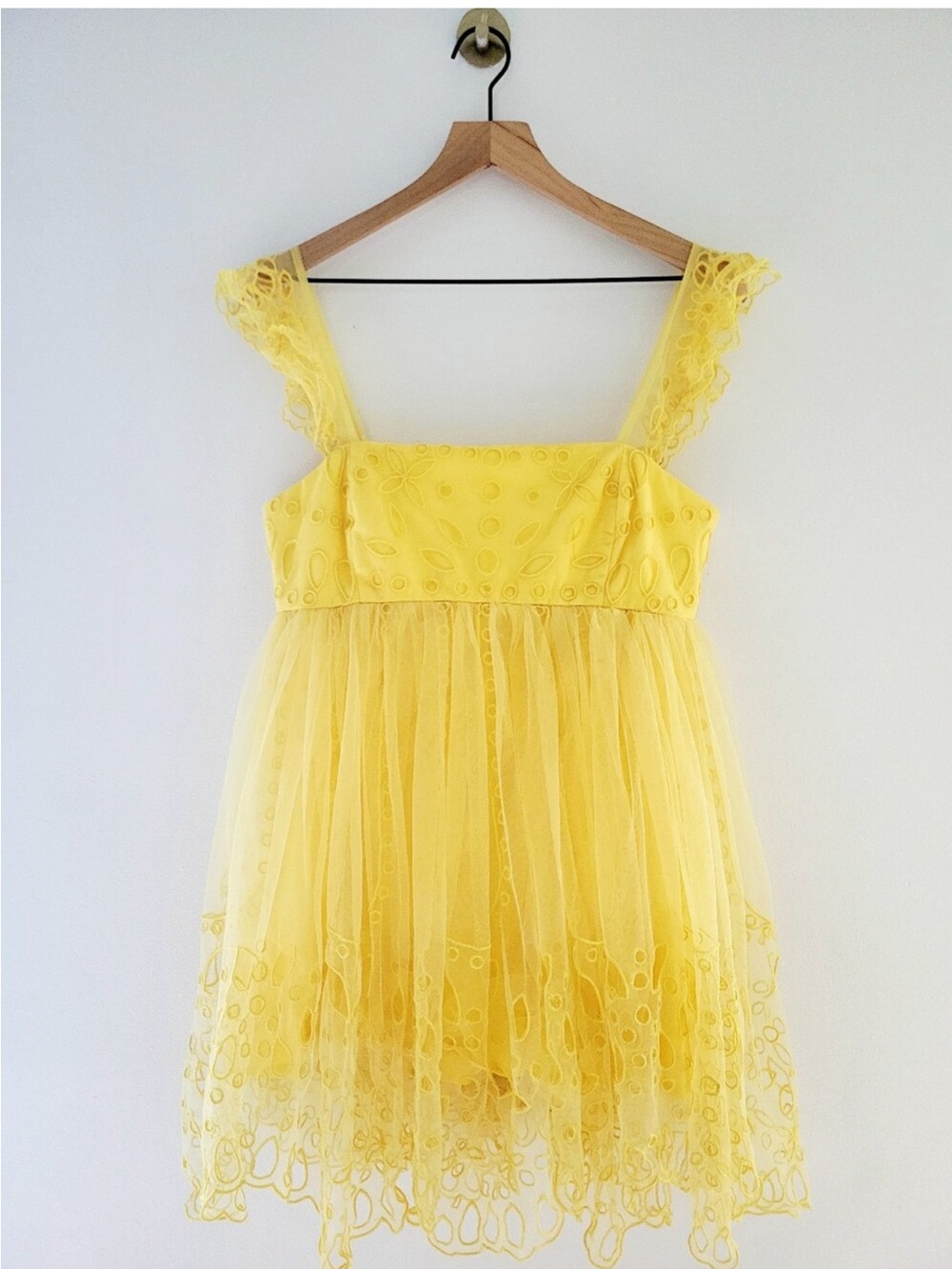Anthropologie Let Me Be Eyelet Tulle Mini Dress - Picture 4 of 6
